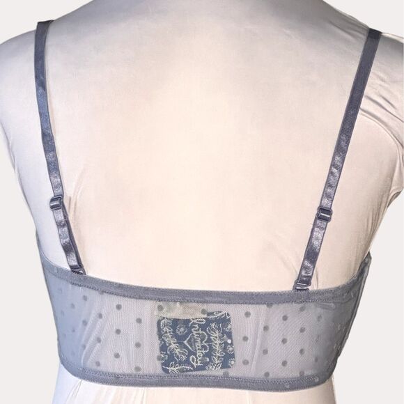 Intimately Free People Sierra Bandeau The Rain Mesh Polka Dot Blue S NWT - Picture 4 of 7